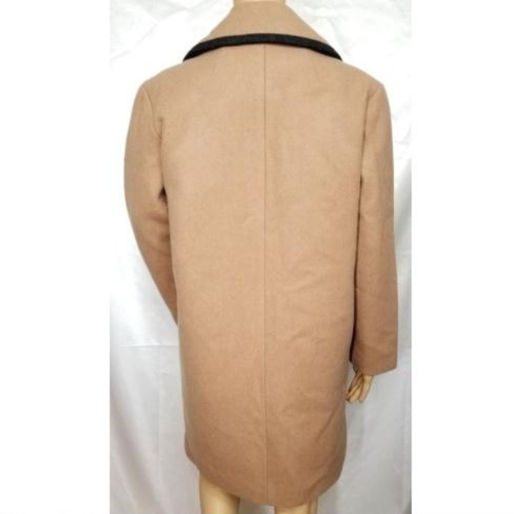 Kate Spade Saturday Walnut Piped Oversize Overcoat - Picture 4 of 6